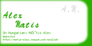 alex matis business card